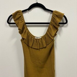 Madewell Golden Ruffle Tank Top